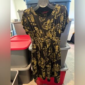 ELLE Black Dress with Yellow Floral Print p11